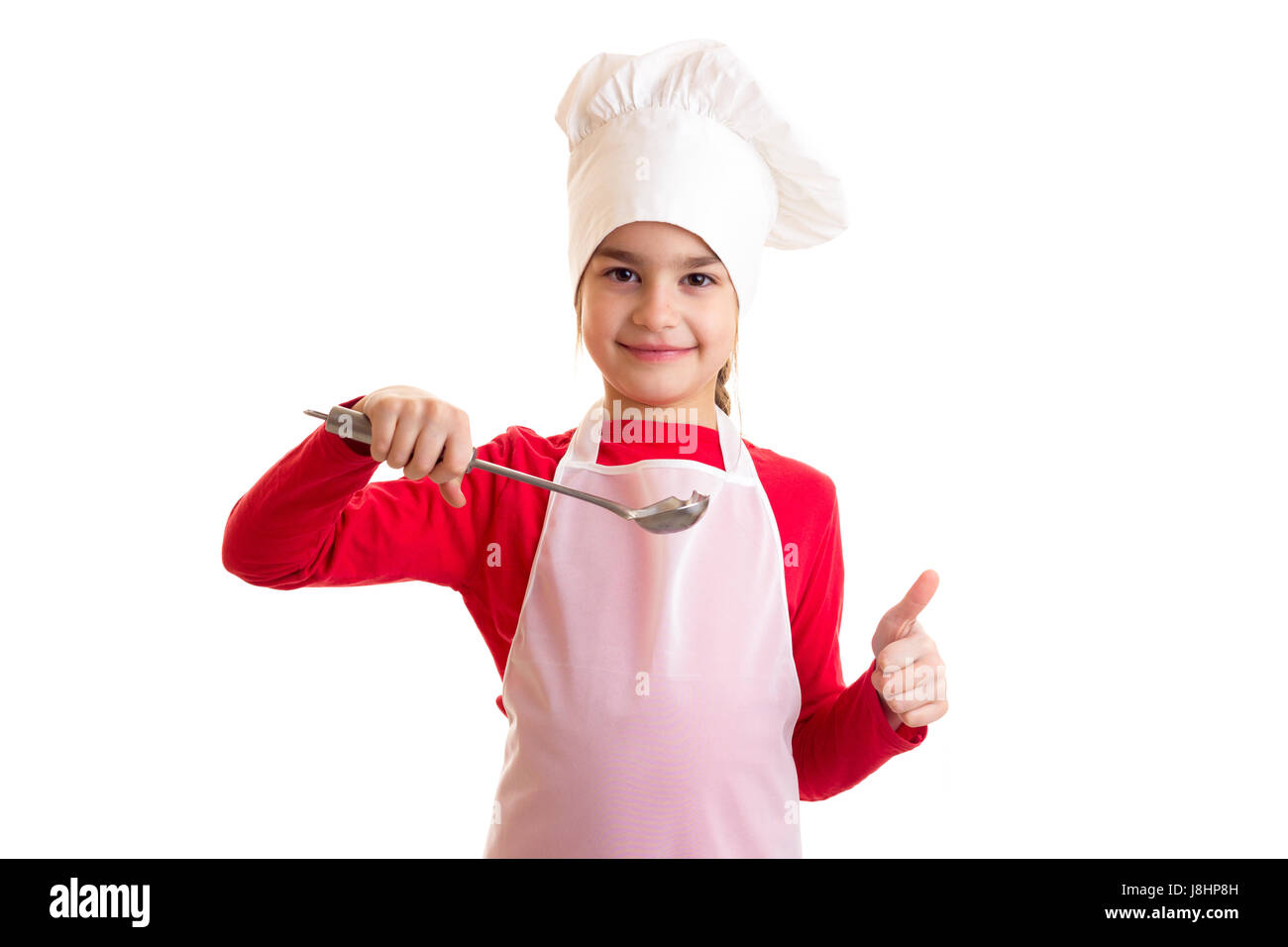 Kleines Mädchen Kochen Stockfoto