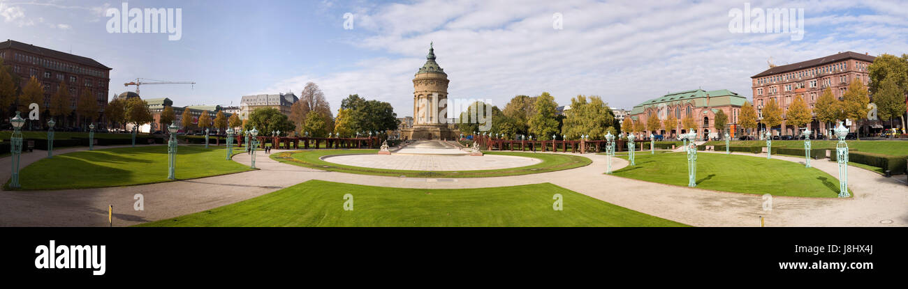 Wasserturm mannheim Stockfoto