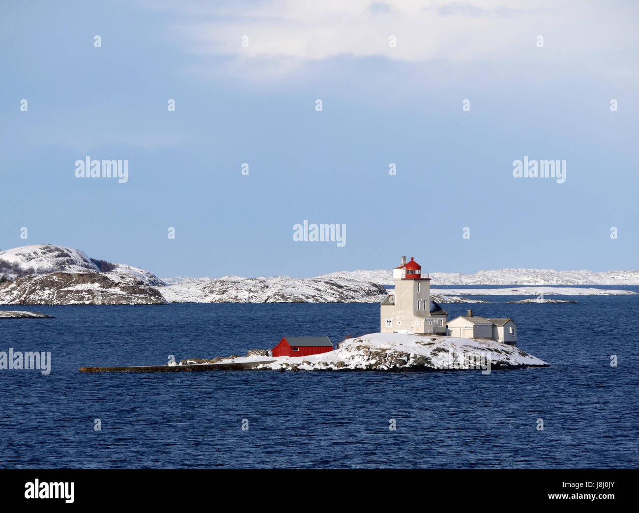 Winter, Norwegen, Leuchtfeuer, Leuchtturm, Winter, Navigation, Seefahrt, maritime, Stockfoto