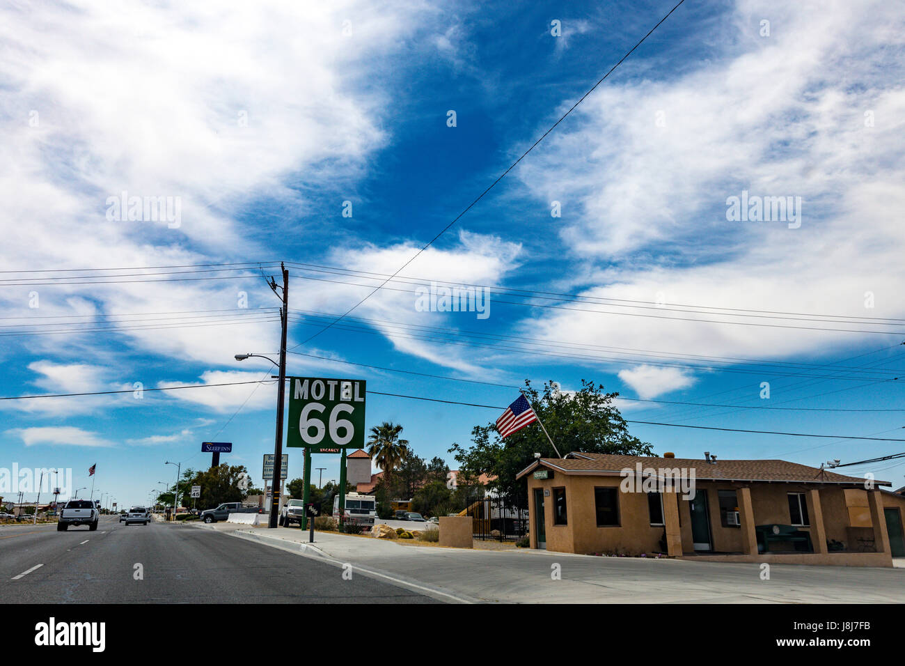 Die Route 66 Motel in Barstow Kalifornien auf der historischen Route 66. Stockfoto