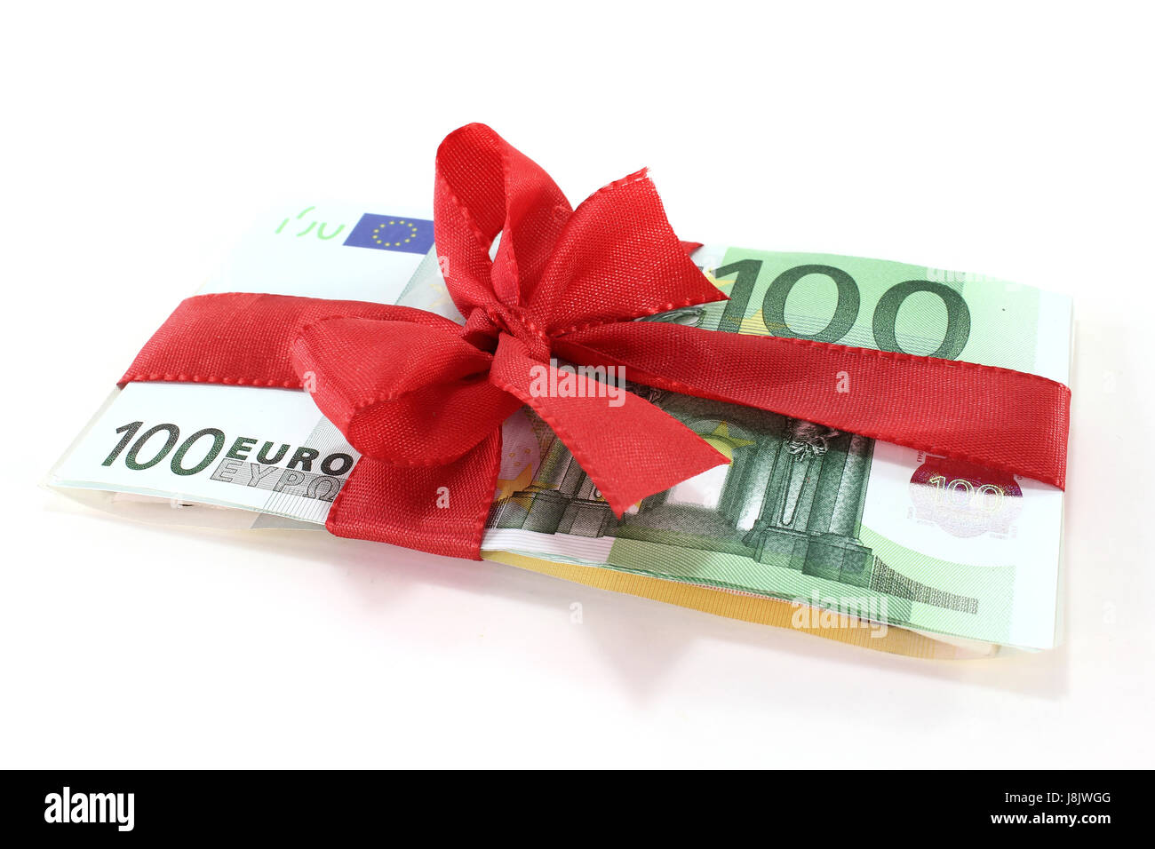 Euro, Europa, Schleife, Spende, Weihnachtsgeld, Geld, Euro, Europa, bank Stockfoto