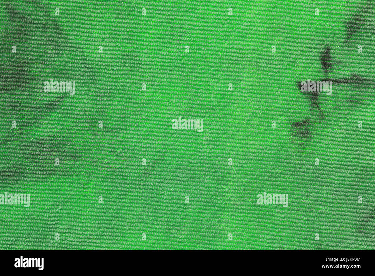 Oberfläche des schmutzigen grünes Tuch für Design-Textur-Hintergrund. Stockfoto
