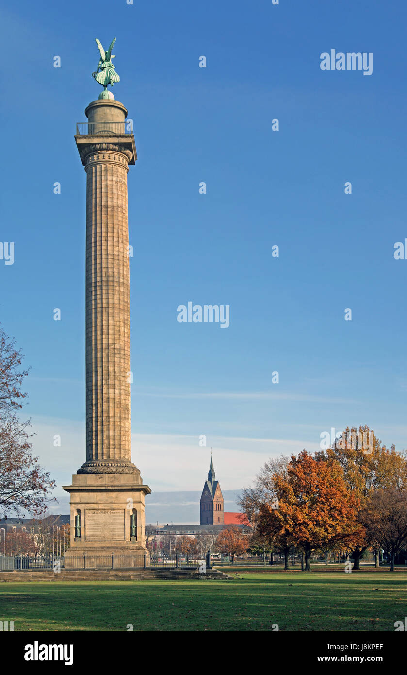 Kirche, Krieg, Säule, Engel, Engel, Hannover, Napoleon, Erfolg, Sieg, Sieg, Stockfoto