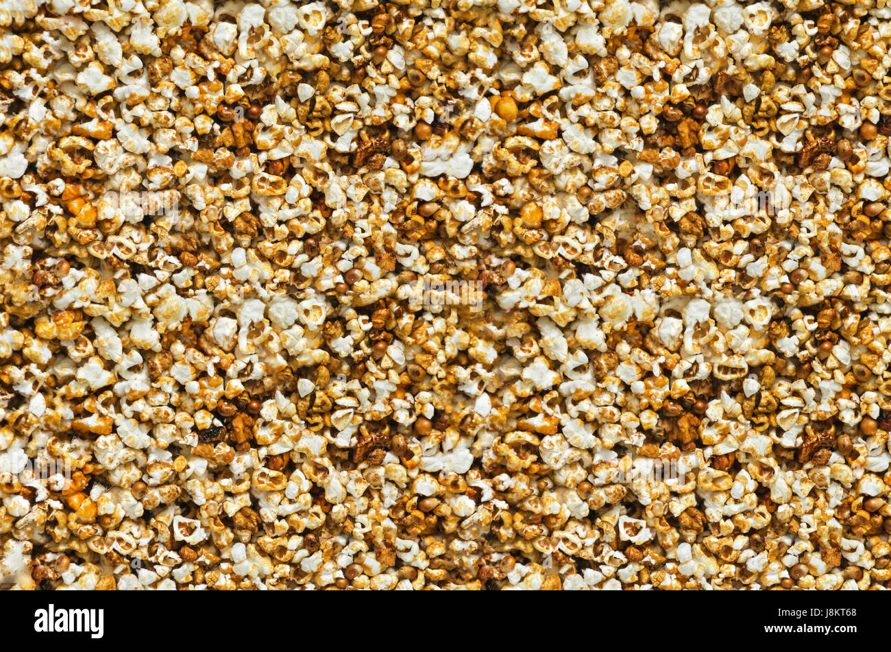 Eine große horizontale Hintergrund frisches popcorn Stockfoto