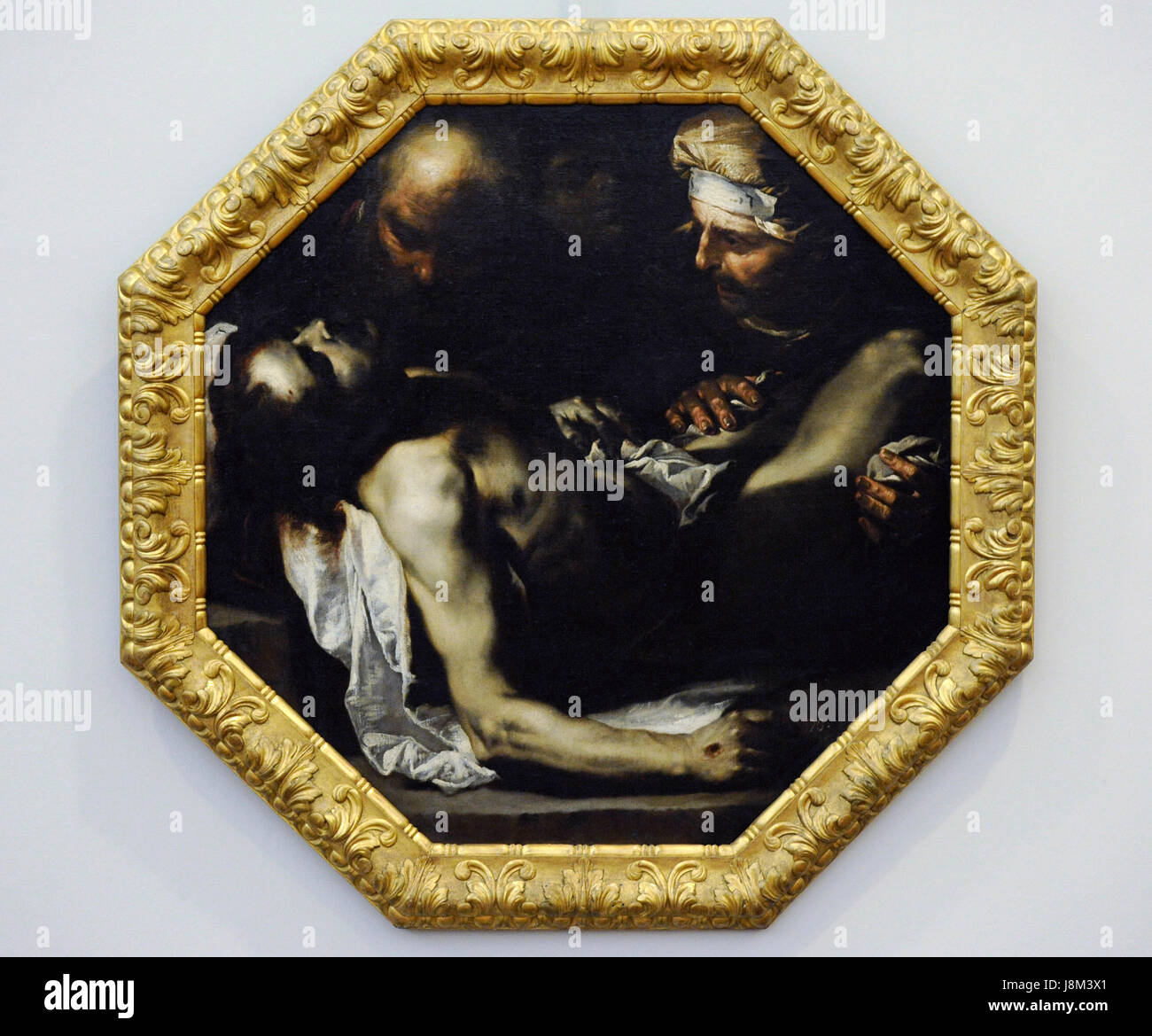 Luca Giordano (1634-1705). Italienischer Maler. Christus abgesetzt, 1663. Öl auf Leinwand. Nationales Museum von Capodimonte. Neapel. Italien. Stockfoto