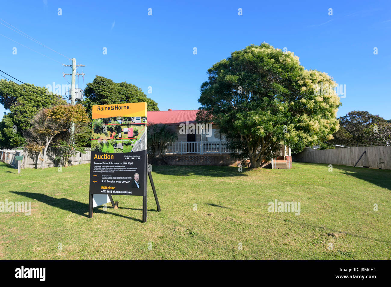 Immobilien zum Verkauf in der Auktion, Kiama, Illawarra Coast, New-South.Wales, NSW, Australien Stockfoto
