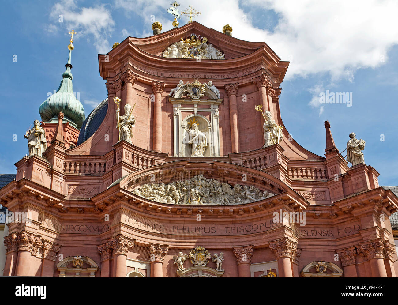 Kirche, Barock, Kathedrale, Fassade, Basilika, Turm, Religion, glauben, Kirche, Stockfoto