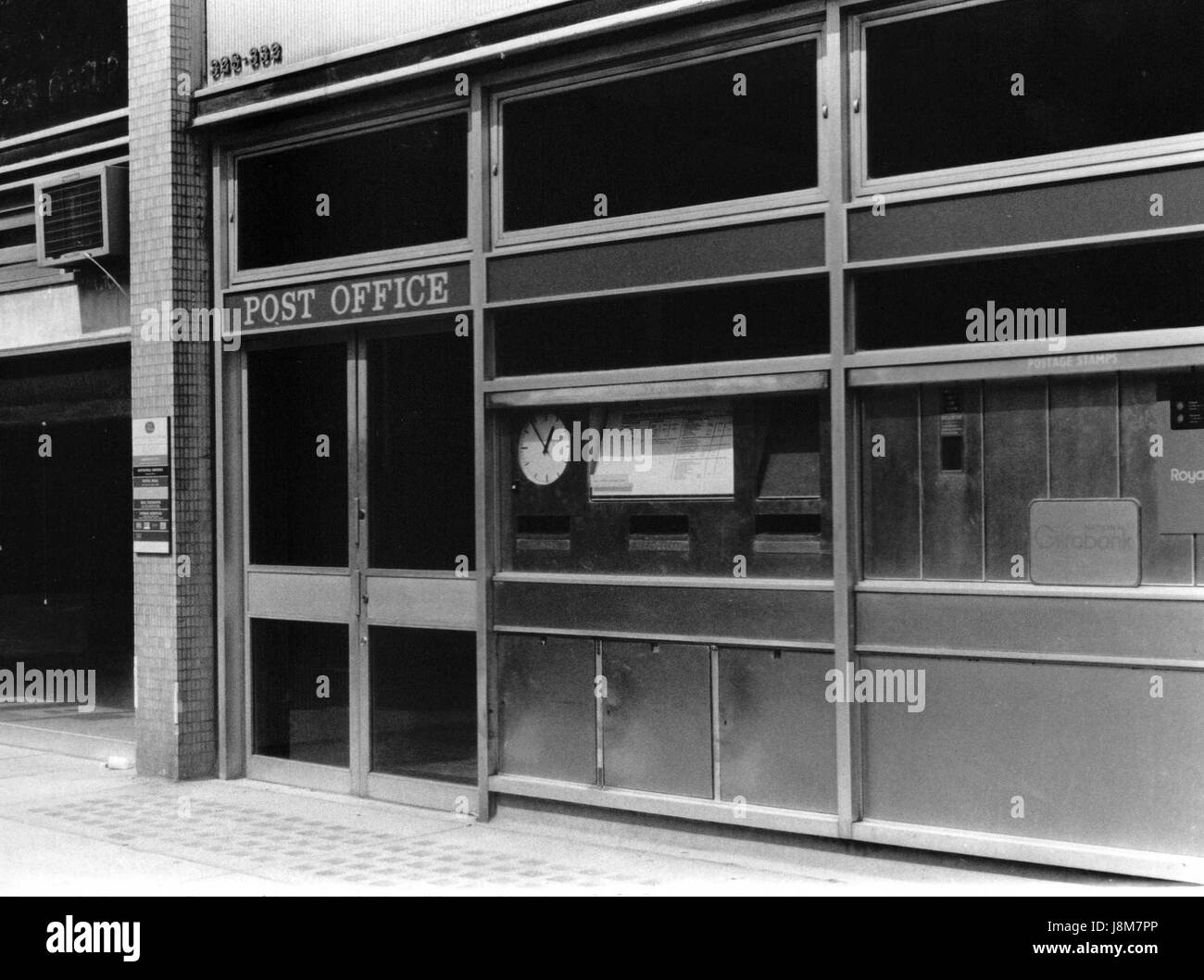 Exterieur der Postfiliale an der Euston Road in London, England am 5. August 1989. Stockfoto