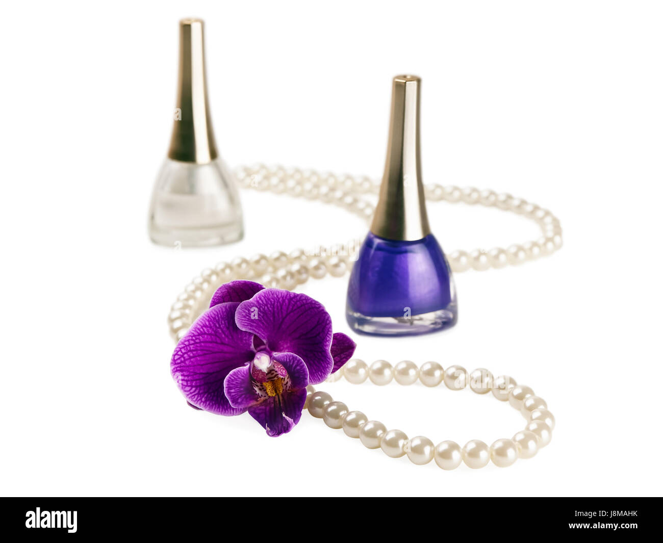 Blume, Pflanze, Schmuck, Schmuck, Halskette, Nagellack, Perle, Emaille, Stockfoto