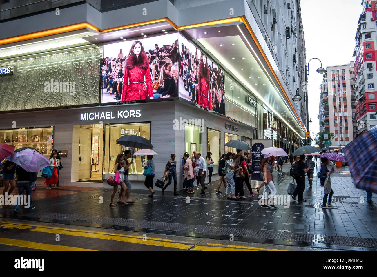 Michael Kors Flagship-store auf Paterson Street, Causeway Bay Hong Kong Stockfoto