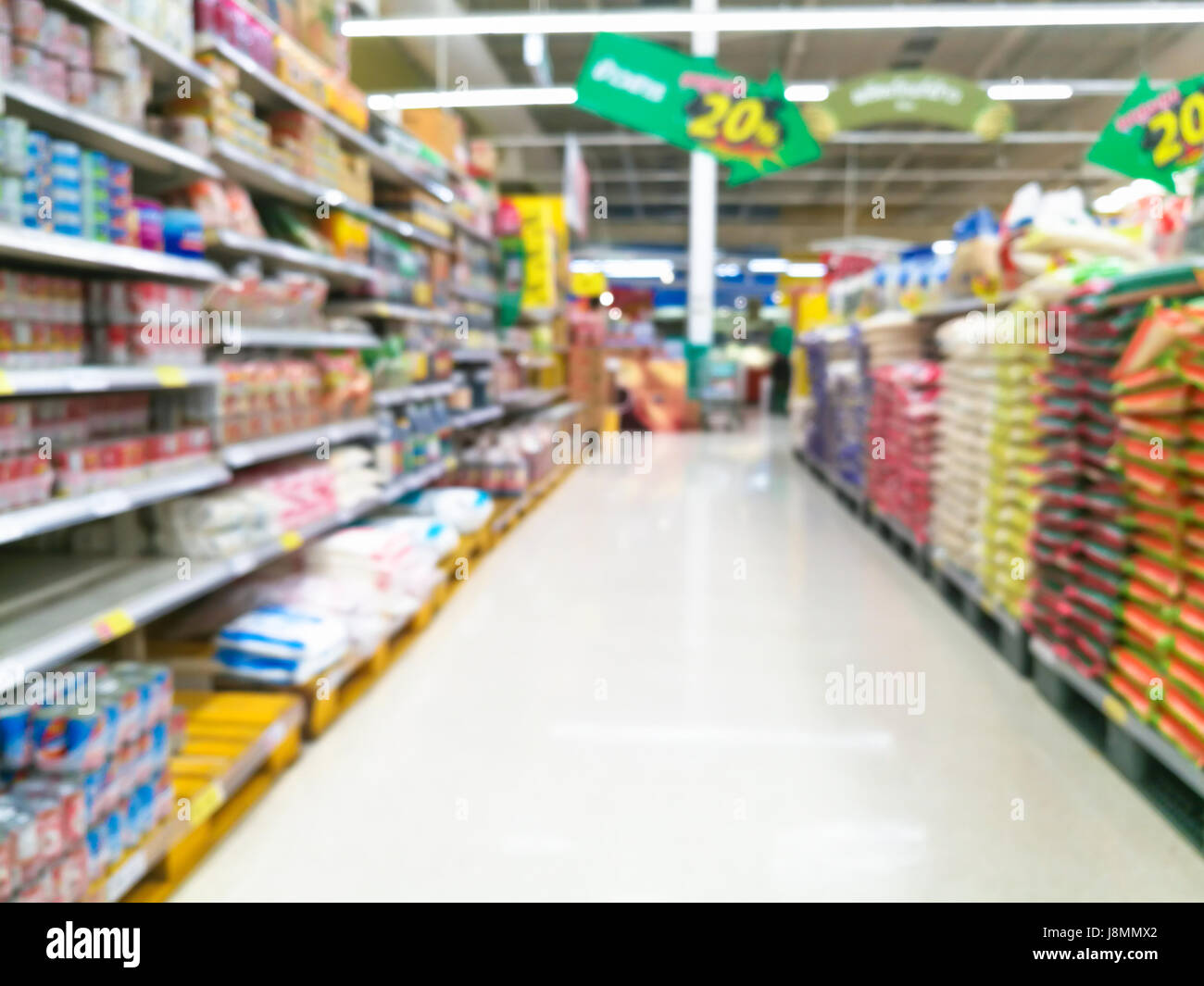 Abstract zu verwischen Supermarkt für Hintergrund Stockfoto