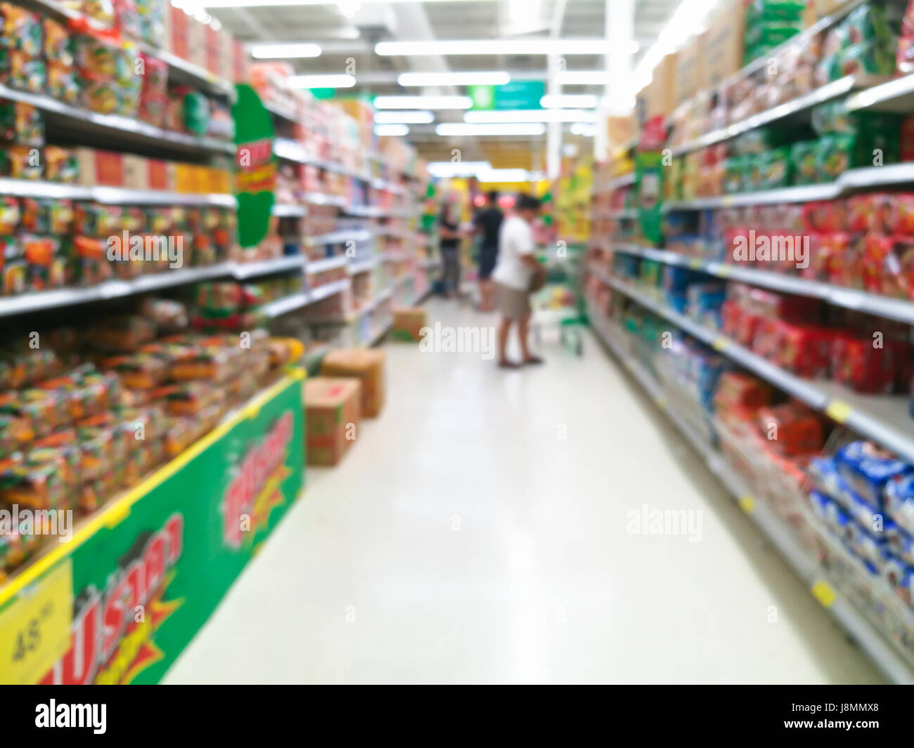Abstract zu verwischen Supermarkt für Hintergrund Stockfoto
