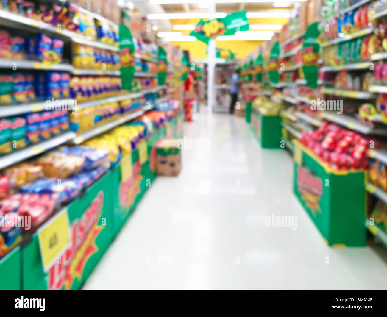 Abstract zu verwischen Supermarkt für Hintergrund Stockfoto