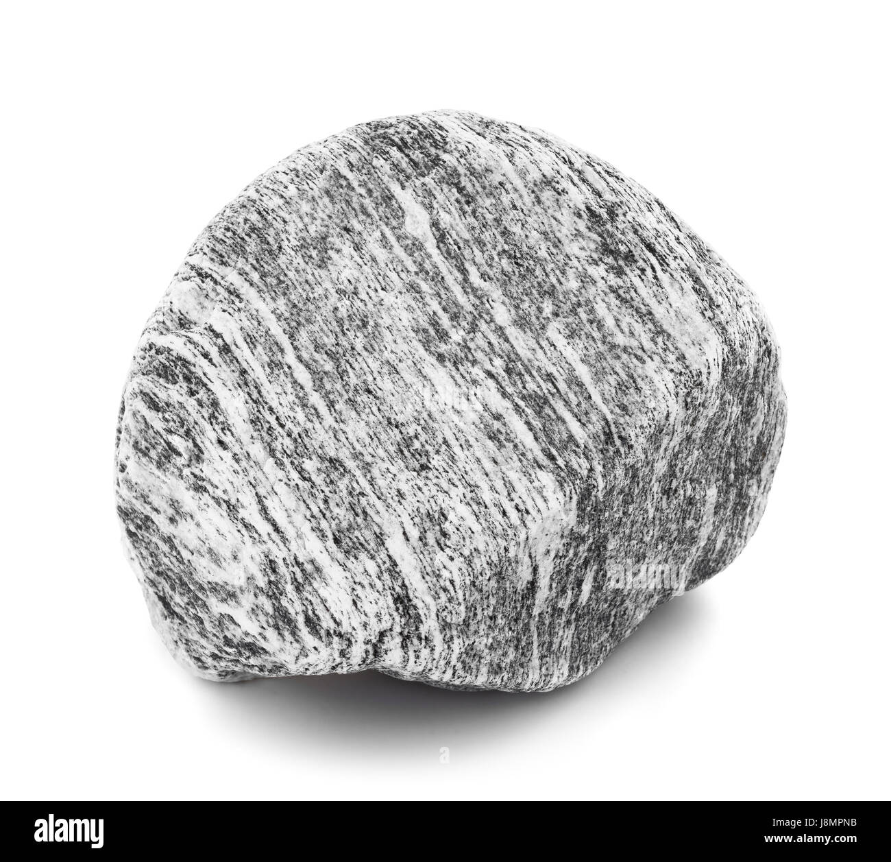 Granit Stein isoliert auf weißem Hintergrund. Stockfoto