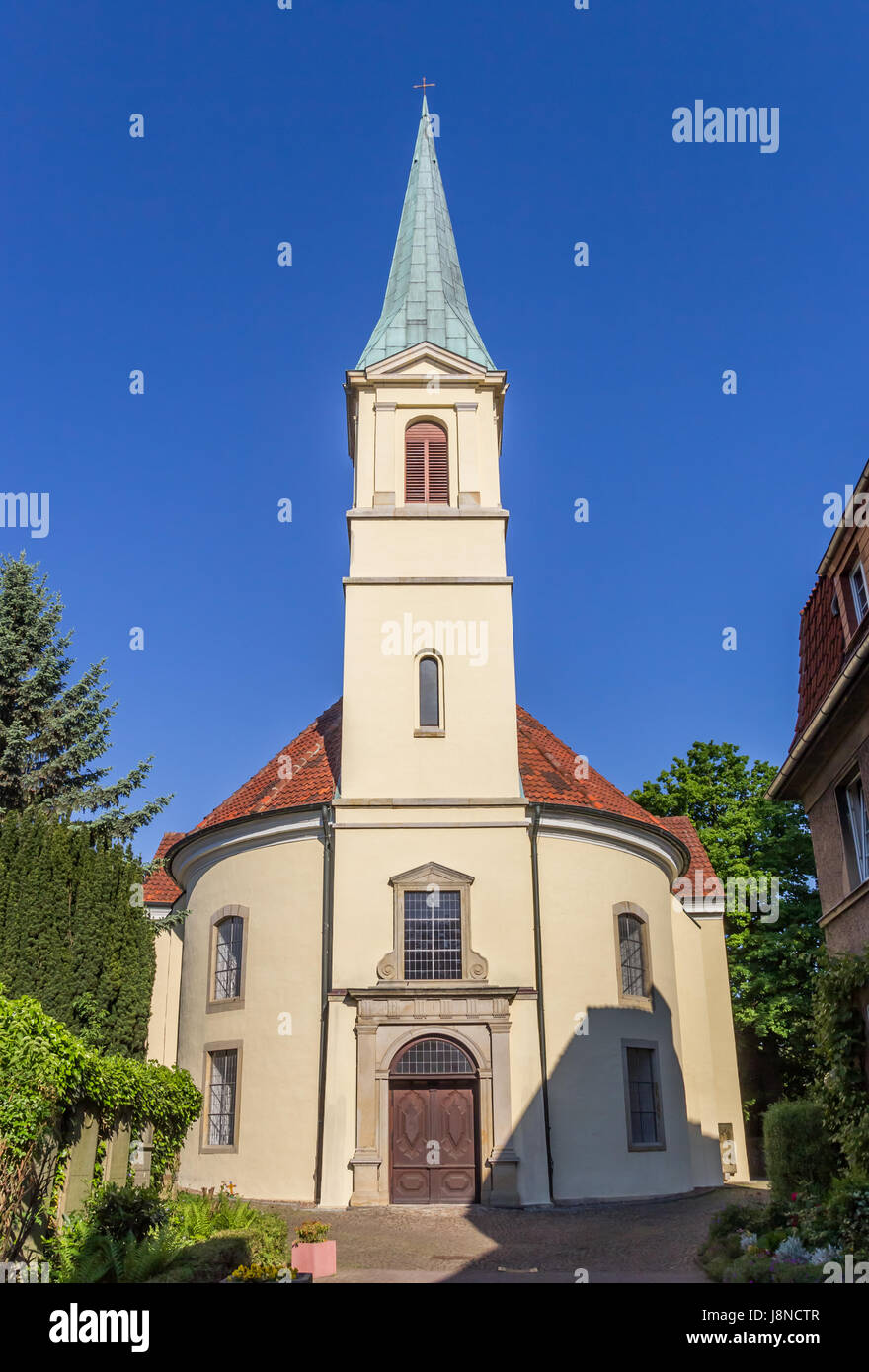 Vor der Petri-Kirche in Minden, Deutschland Stockfoto