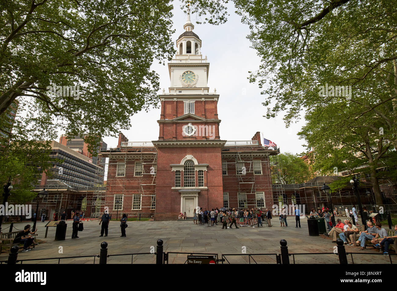 Südfassade Unabhängigkeit Hall Philadelphia USA Stockfoto