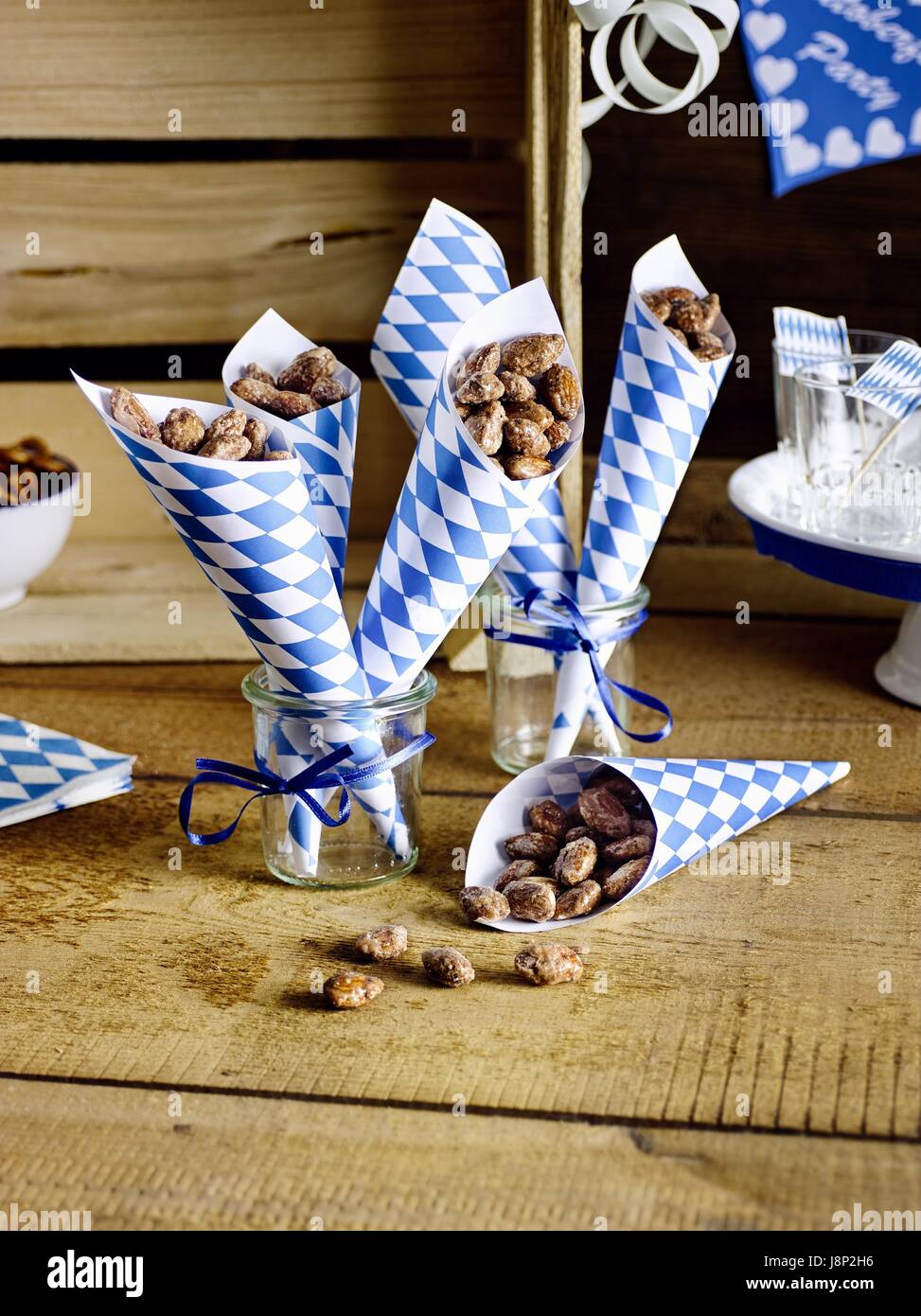 Hauptlast Mandeln Stockfoto