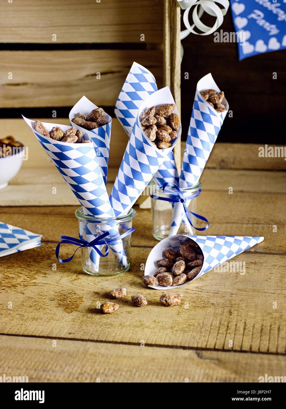 Hauptlast Mandeln Stockfoto