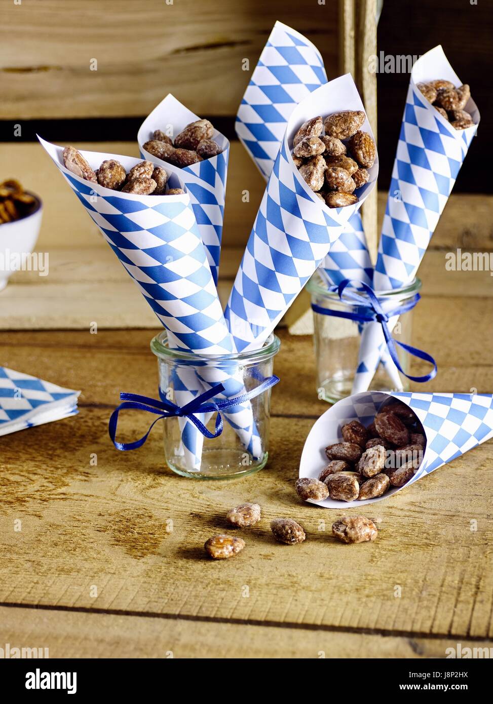 Hauptlast Mandeln Stockfoto