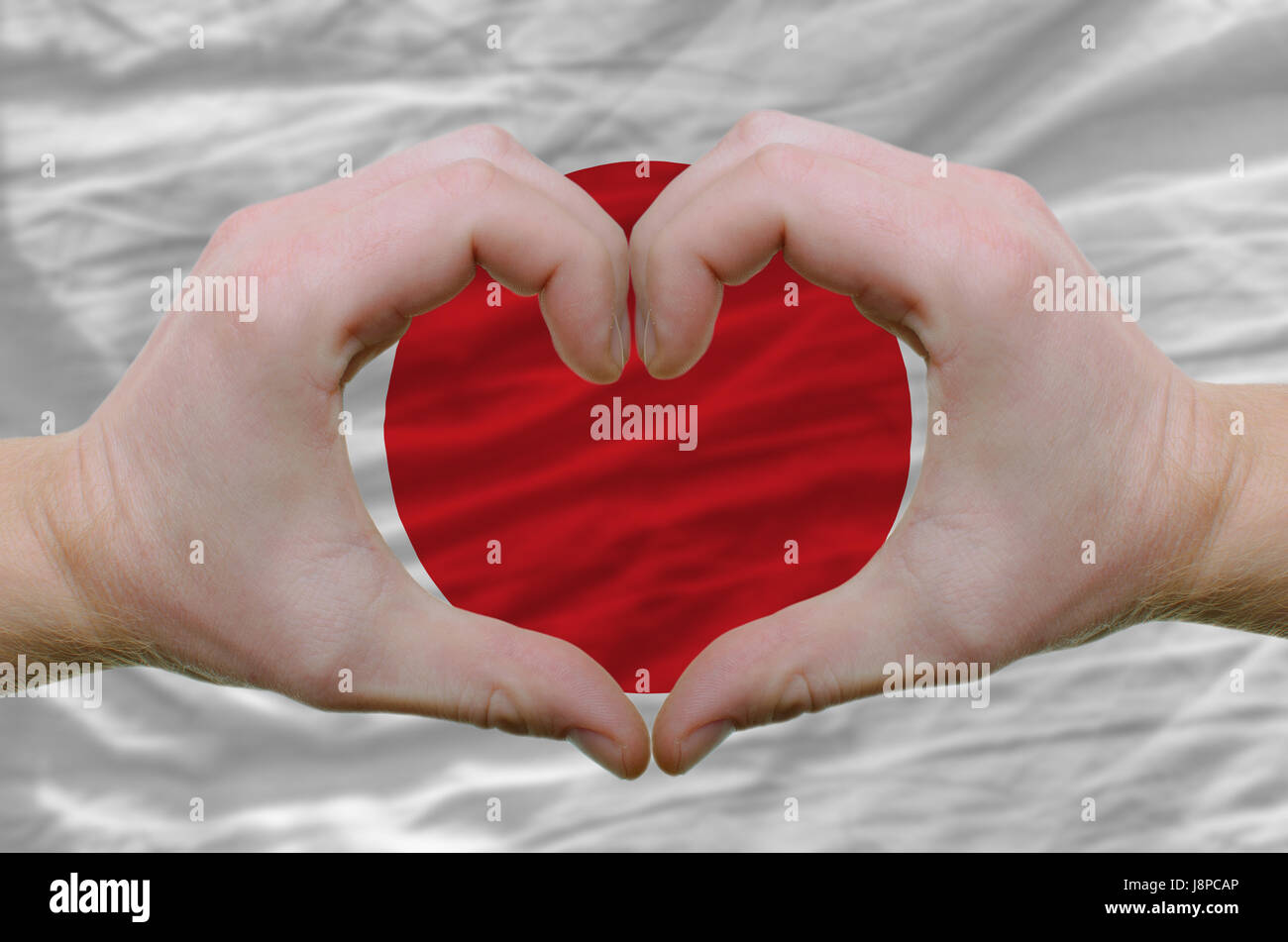 Geste, Geste, National, Fahne, Land, Nation, Patriot, Herz, Hand, Stockfoto