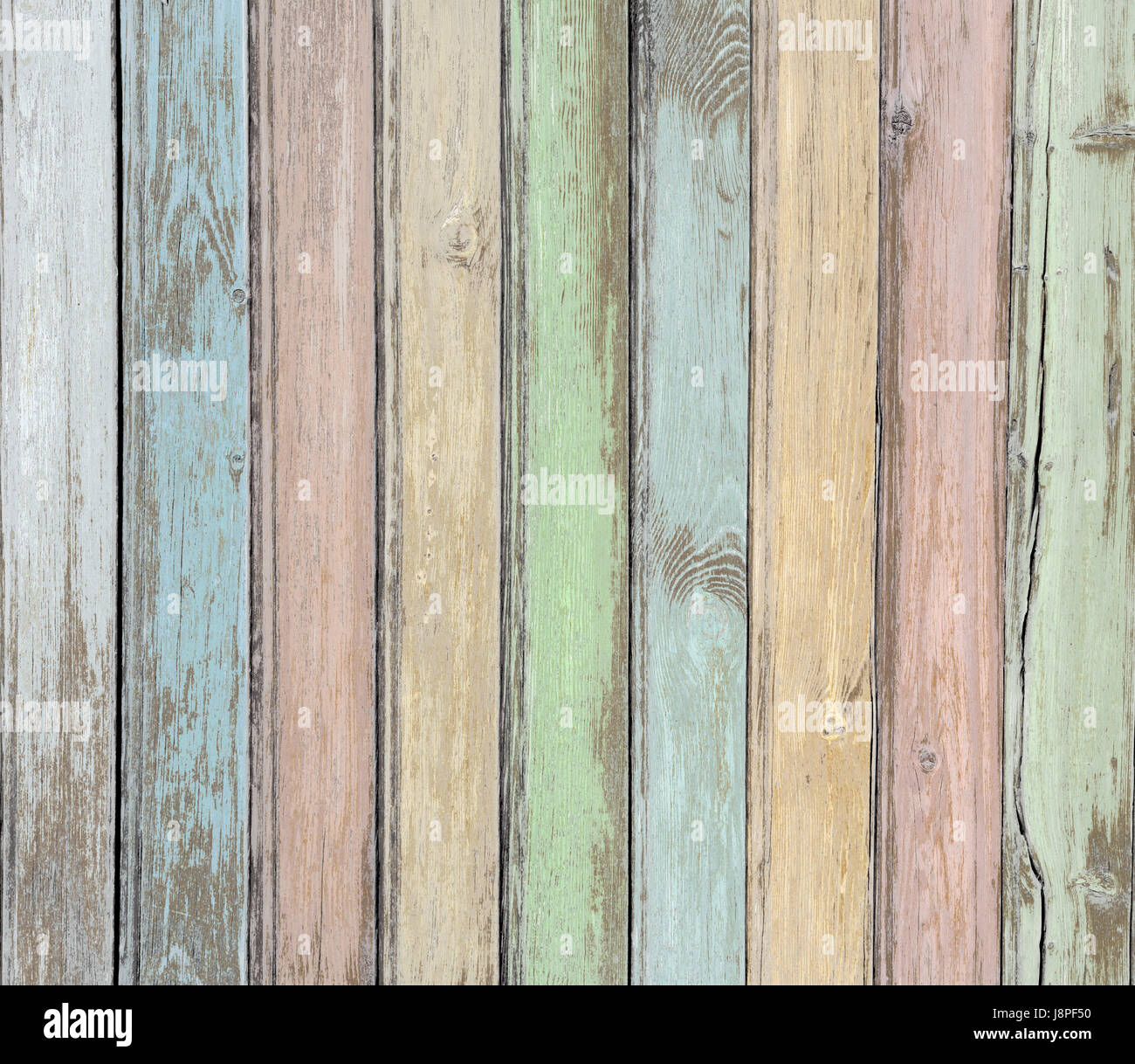 Holzbohlen pastellfarbenen Hintergrund Stockfoto