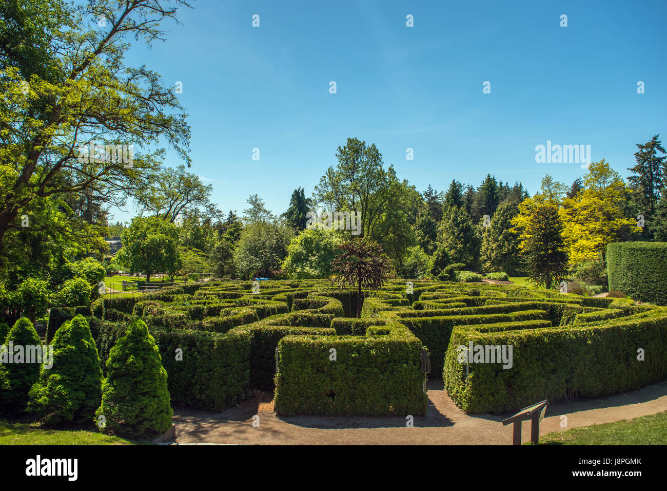 Labyrinth-Garten Stockfoto