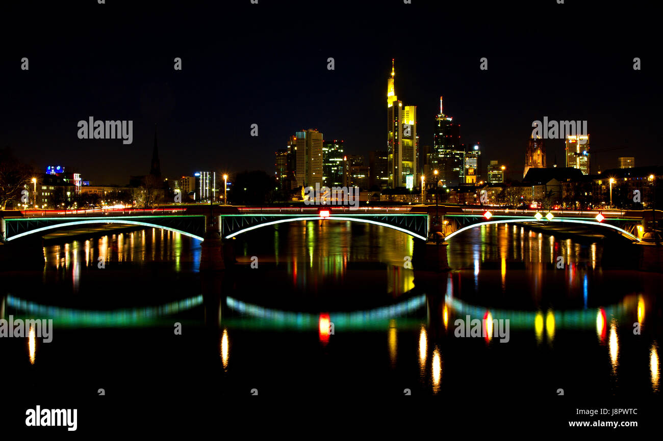 Bankkredite, Institution, Brücke, Nacht, Nacht, Deutschland, Bund Stockfoto