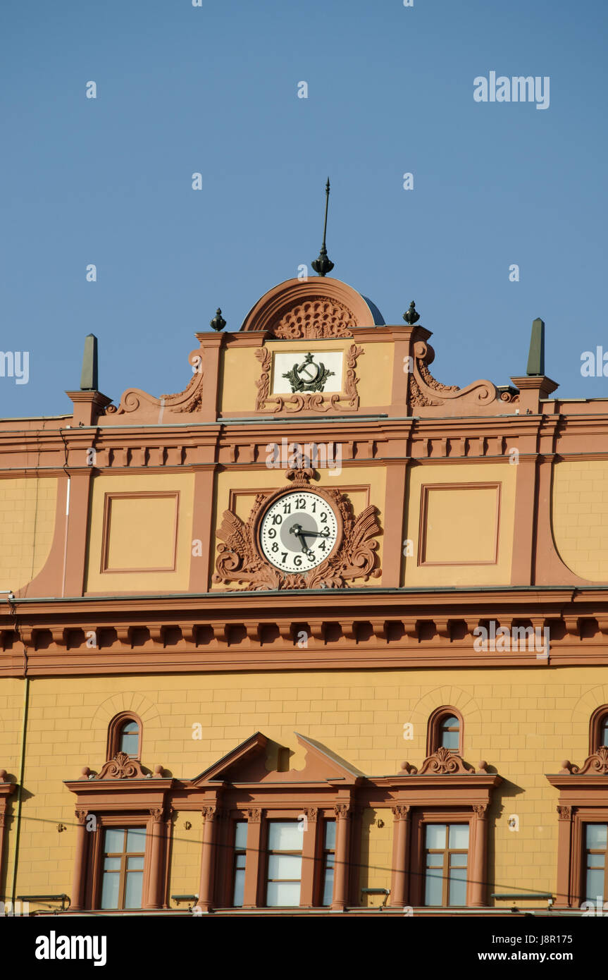 Moskau: Details der Lubjanka, Gebäude, populären Name für den Hauptsitz des Kgb und angeschlossene Gefängnis Lubjanka-Platz Stockfoto