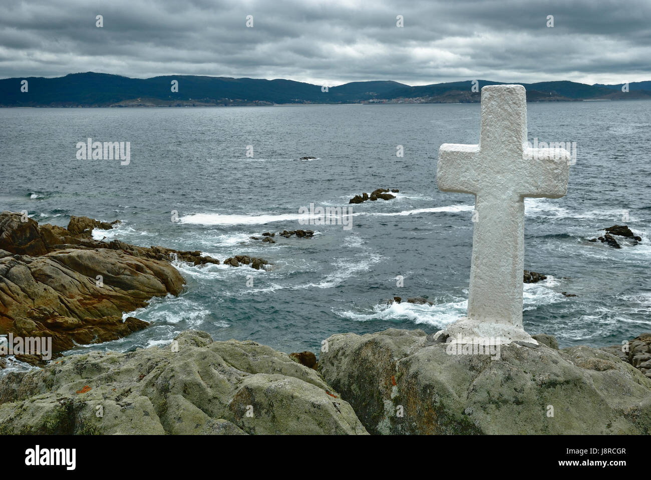 Punta de O Roncudo, Corme, A Coruña. Galicien, Spanien, Europa Stockfoto