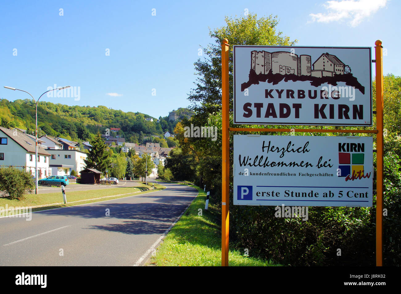 Ort Stadt Nahe Willkommen Schild Rheinland Pfalz In Der Nahe
