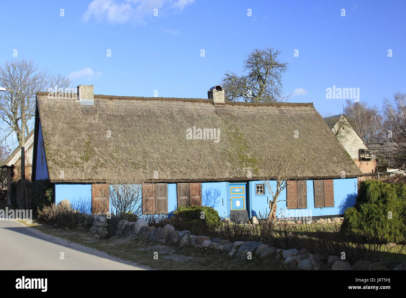 Blaues Haus Stockfoto