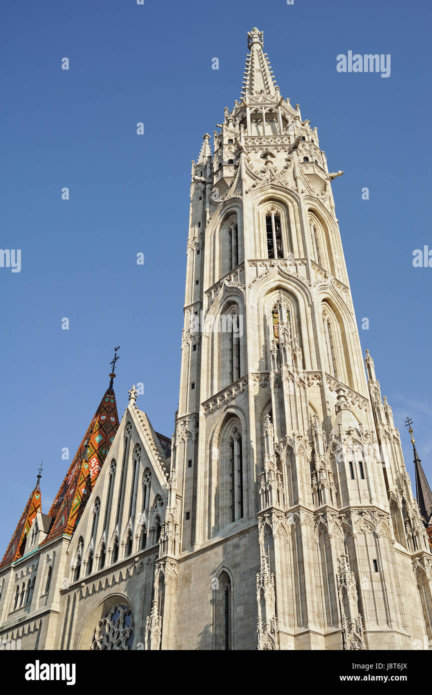 die historischen Matthiaskirche in Buda Budapest in Ungarn Stockfoto