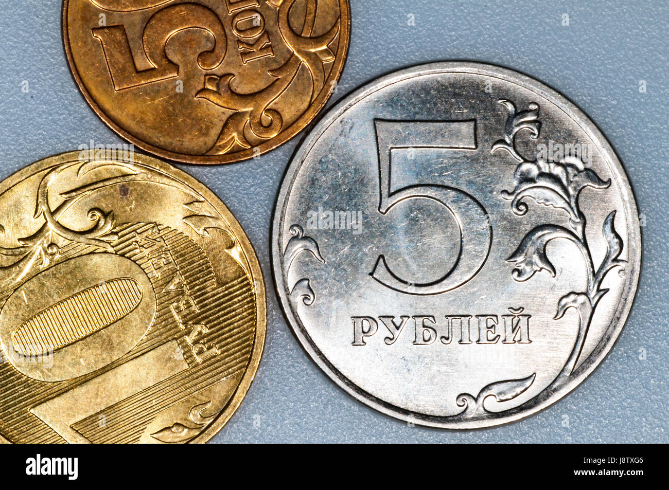 russische Währung Rubel Stockfoto