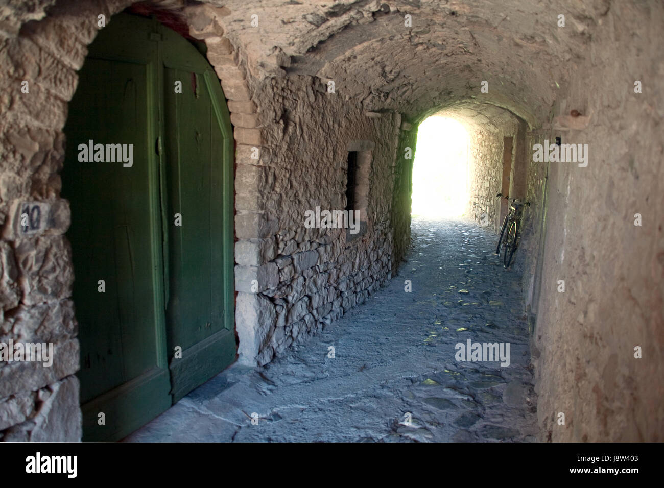 Licht am Ende des Tunnels Stockfoto