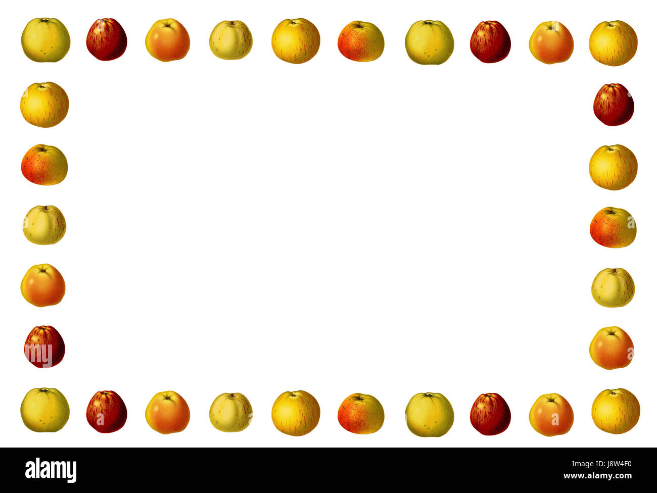 Apfel Rahmen Ausgeschnittene Stockfotos und -bilder - Alamy