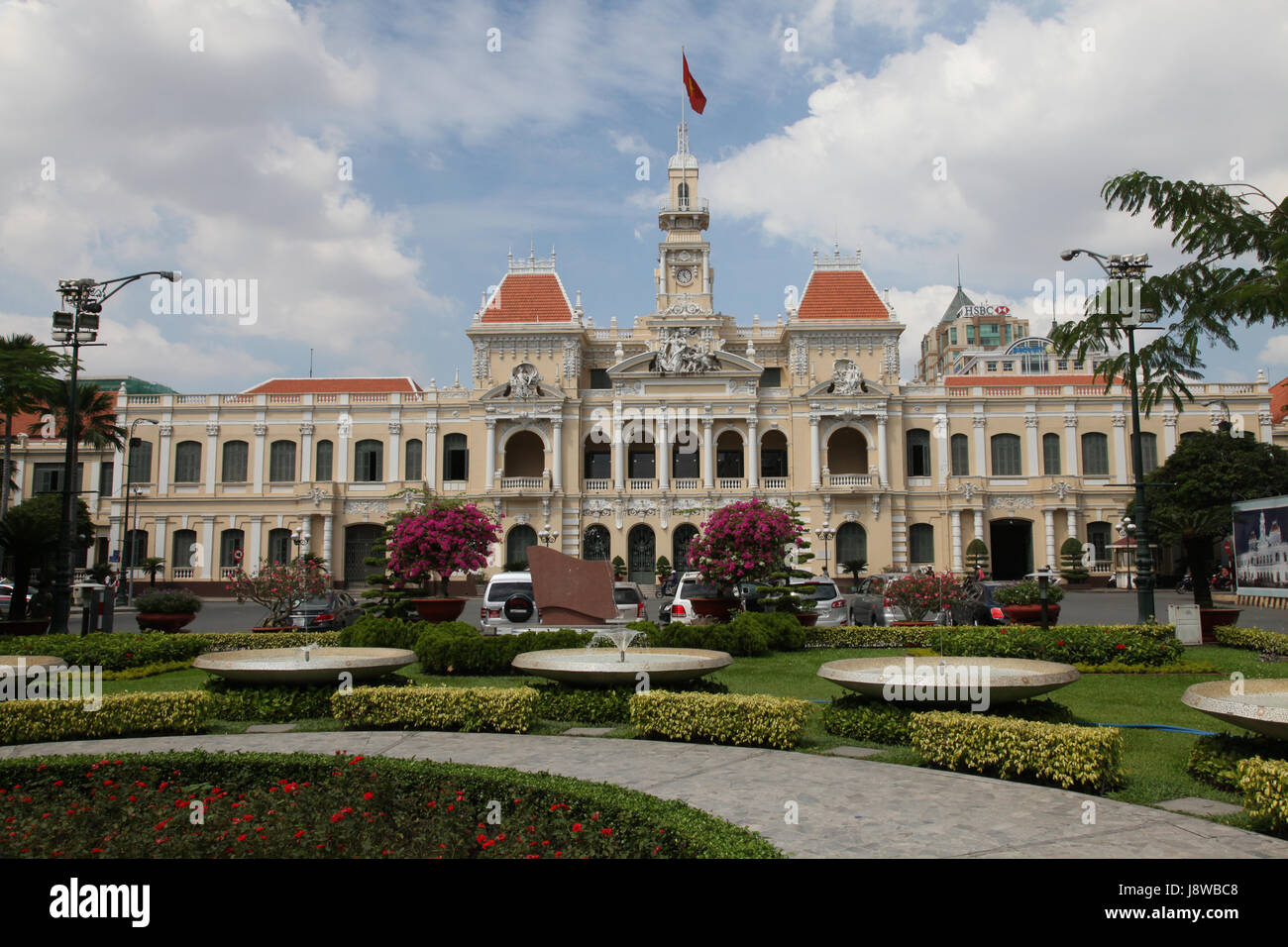 Rathaus, Viet Nam, Vietnam, Kolonialstil, Rathaus, Viet Nam, Vietnam, Stockfoto