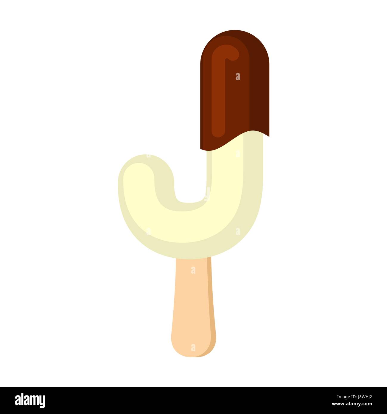 Buchstabe J Eis Schriftart Eis Am Stiel Alphabet Kalte Susse Schriftzug Icecream Zeichen Abc Stock Vektorgrafik Alamy