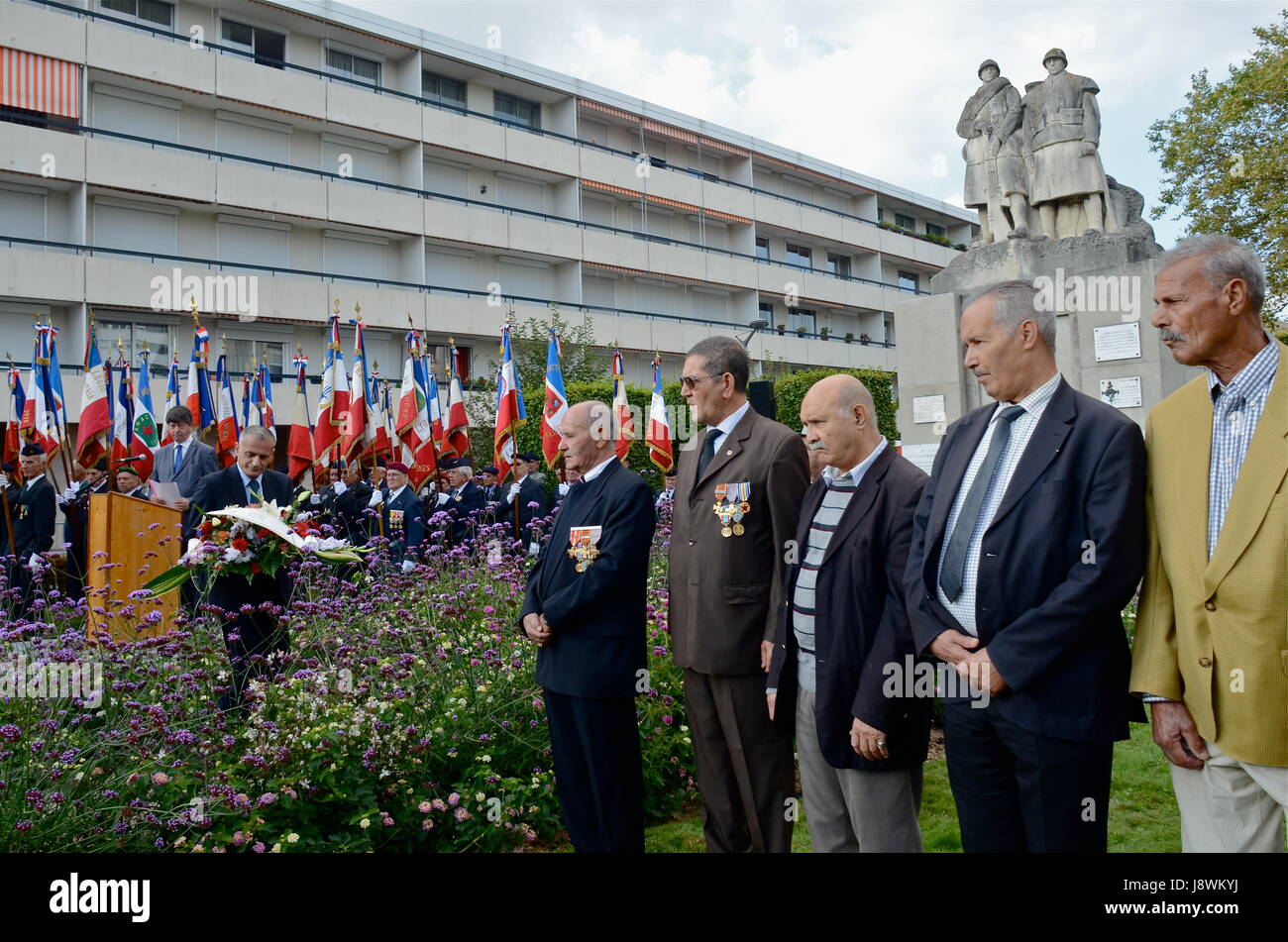 "Harkis Day" Feier in La Gijon, in der Nähe von Lyon (Südost-Frankreich) Stockfoto