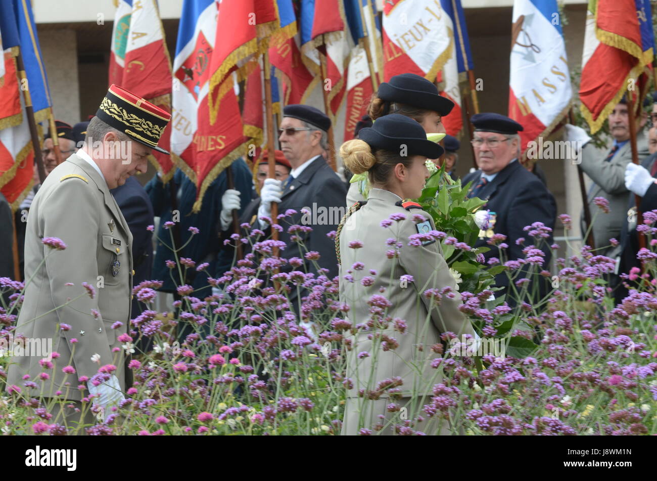 "Harkis Day" Feier in La Gijon, in der Nähe von Lyon (Südost-Frankreich) Stockfoto