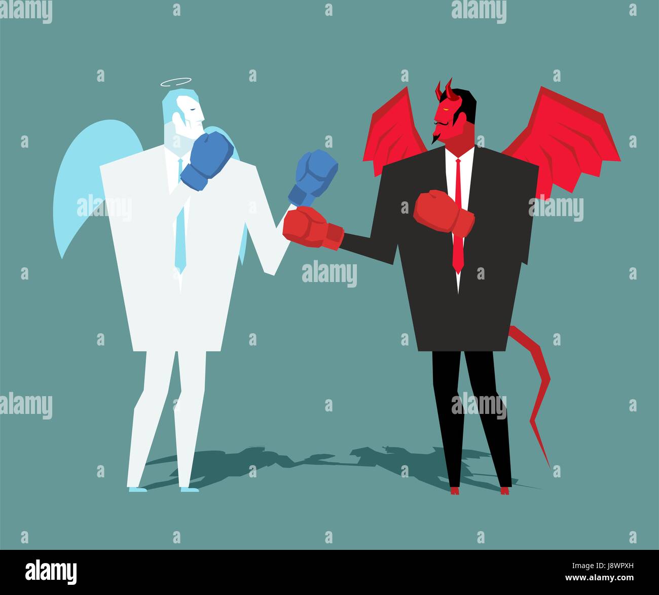 Schlacht Himmel Und Holle Engel Und Damonen Bekampfen Satan Und Engel Sind Boxen Krieg Zwischen Teufel Und Engel Luzifer In Der Wirtschaft Zu Entsprechen Und Handschuhe C Zu Kampfen Stock Vektorgrafik Alamy