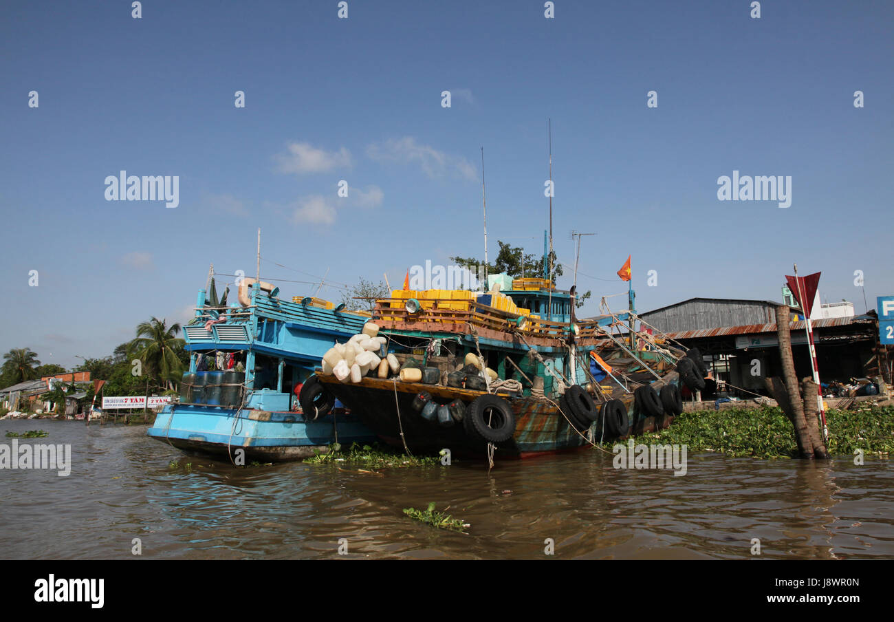 Werft, Viet Nam, Vietnam, Segelboot, Segelboot, Ruderboot, Boot, Stockfoto