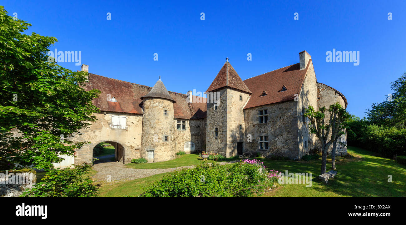 Frankreich, Creuse, Ahun, Schloss Chantemille Stockfoto