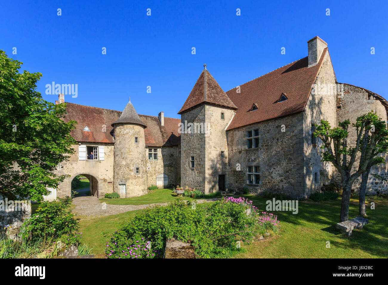 Frankreich, Creuse, Ahun, Schloss Chantemille Stockfoto