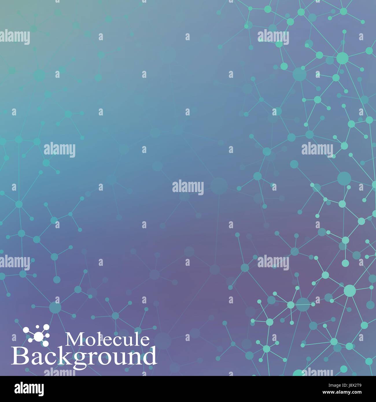 Molekül-Struktur Dna und Kommunikation Hintergrund. Verbundene Linien ...