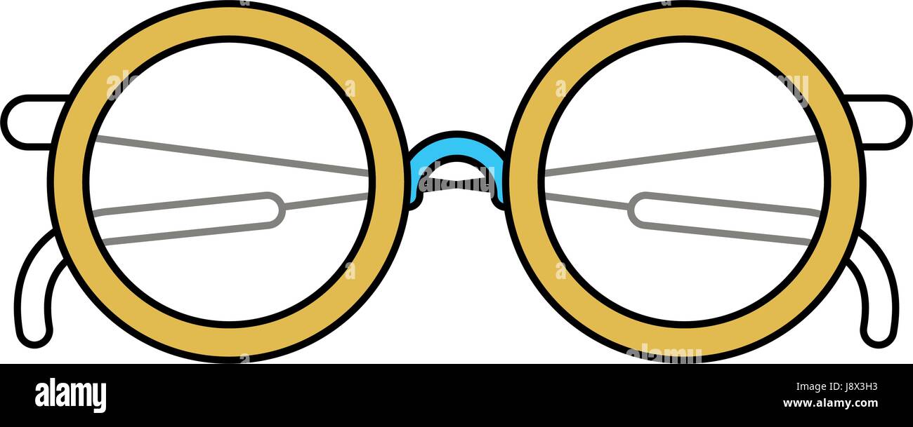 Farbe Sektoren Silhouette Brillen-Symbol Stock Vektor