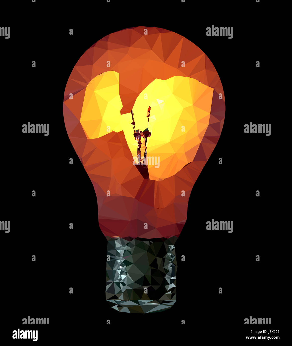 Triagulated Lampe Stockfoto