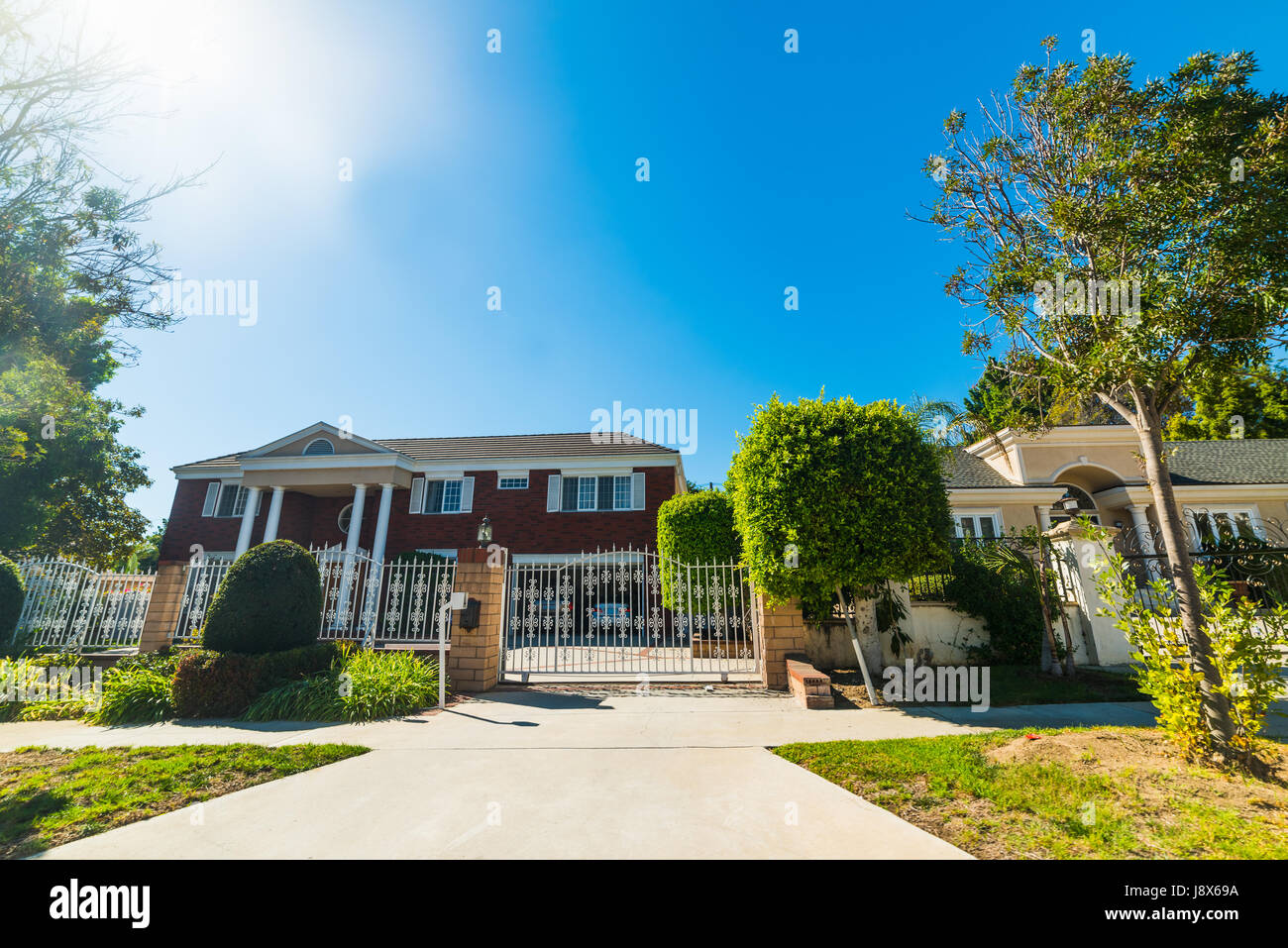 Schöne Häuser in Süd-Kalifornien Stockfoto