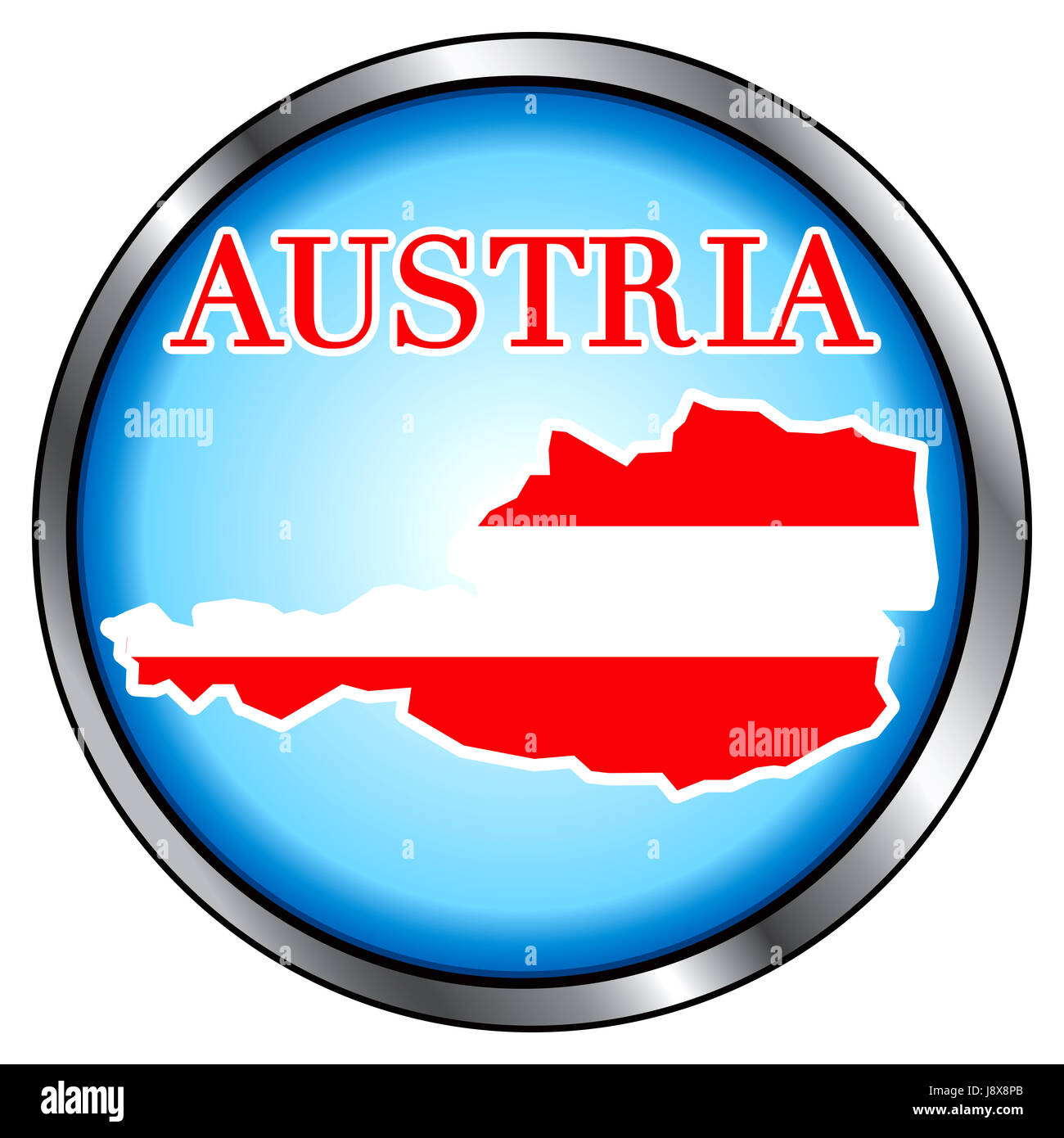 blau, Emblem, leer, europäisch, Kaukasisch, Österreich, Europa, Abbildung, Fahne, Stockfoto