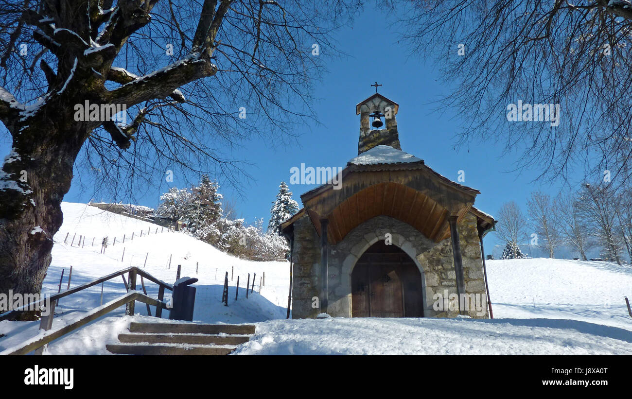 Kapelle in greyerz Stockfoto