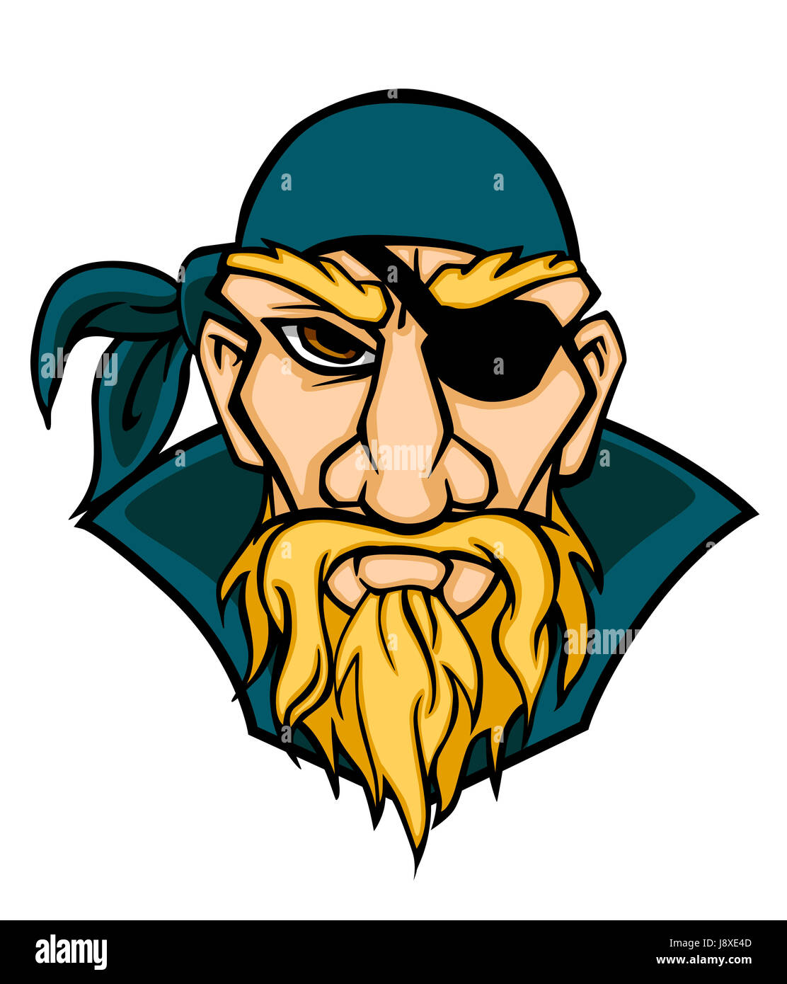 Gefahr, isoliert, Hut, Schwert, Arm, Waffen, Piraten, Freibeuter, Cartoon, Stockfoto